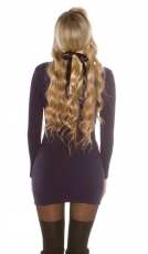 Preview: Minikleid mit Taschen und auffallendem Reissverschluss - dunkelblau