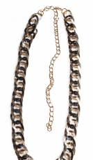 Preview: Kettengürtel in Hammerschlag-Optik - schwarz / gold