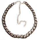 Preview: Kettengürtel in Hammerschlag-Optik - schwarz / gold