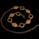 Preview: Moderner Ketten-Gürtel mit Amulett-Verzierung - gold