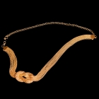 Preview: Glänzender Kettengürtel mit Zierknoten - gold