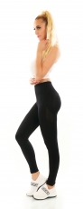 Preview: Figurbetonte Push Up Leggings im High Waist-Look - schwarz