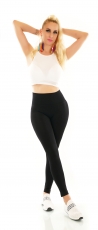 Preview: Figurbetonte Push Up Leggings im High Waist-Look - schwarz