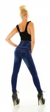Preview: High Waist Leggings im Jeans-Look - blau