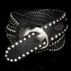 Preview: Sexy Hüftgürtel mit Strasssteinen schwarz