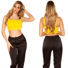 Sexy bauchfreies Crop-Top in yellow sun