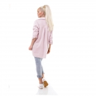 Legere geschnittene Bluse mit Glitzerapplikationen - rosa