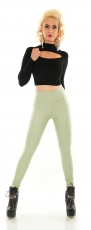 Preview: Modische Thermo-Leggings im sexy lightgreen