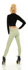 Preview: Modische Thermo-Leggings im sexy lightgreen