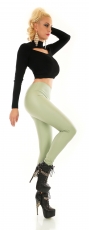 Preview: Modische Thermo-Leggings im sexy lightgreen