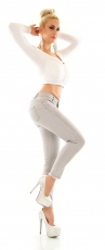 Preview: Sexy Push Up Skinny Used Jeans - light grey