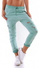 Lässige Jeans im Boyfriend-Style - türkis