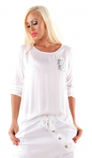 Longsleeve mit sexy Rücken-Ausschnitt- weiß