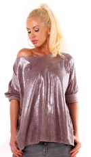 Glamour Longsleeve mit weiten U-Boot Ausschnitt - beere
