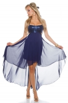 Atemberaubendes Abendkleid mit Cut-Outs und Pailletten - marine