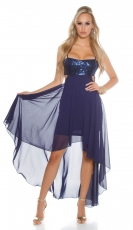 Atemberaubendes Abendkleid mit Cut-Outs und Pailletten - marine