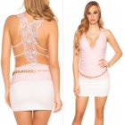 Preview: Gerafftes Top mit mega heißem Rückenausschnitt - rosa