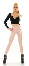 Preview: Sexy Highwaist Thermo Lack-Leggings in rosé