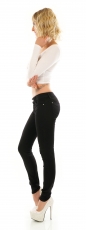 Sexy Middle Waist Push Up Jeans in schwarz