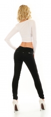 Sexy Middle Waist Push Up Jeans in schwarz