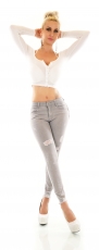 Preview: Sexy Push Up Skinny Used Jeans - grau